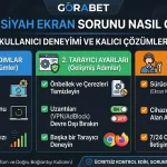 Gorabet Siyah Ekran Sorunu Nasıl Çözülür? Kullanıcı Deneyimi